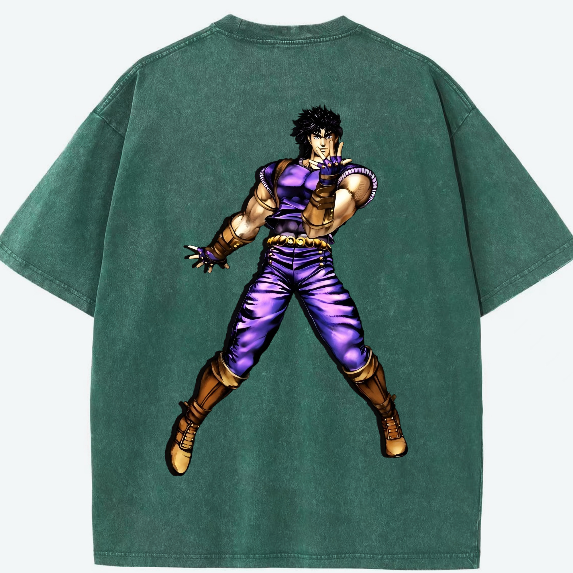 （画像用） ジョジョの奇妙な冒険 /ジョナサン?ジョースター JoJo's Bizarre Adventure Jonathan Joestar 綿100% ヴィンテージ風 半袖Tシャツ（背面プリント）
